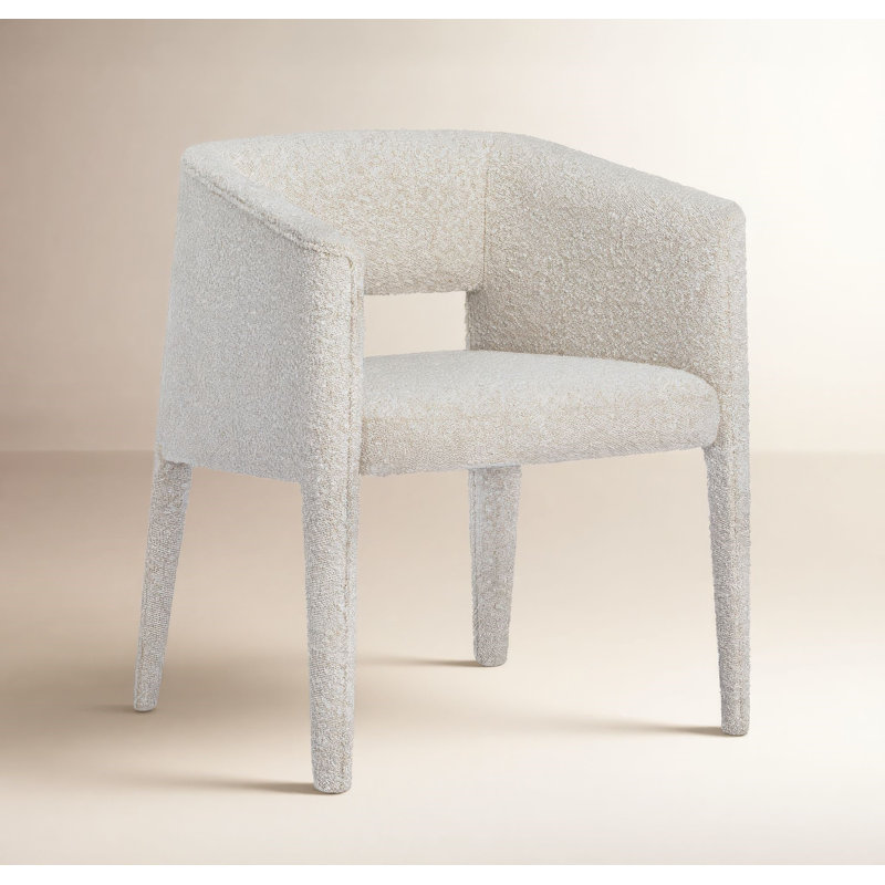 Darrin 19'' H Upholstered Armchair, Boucle White