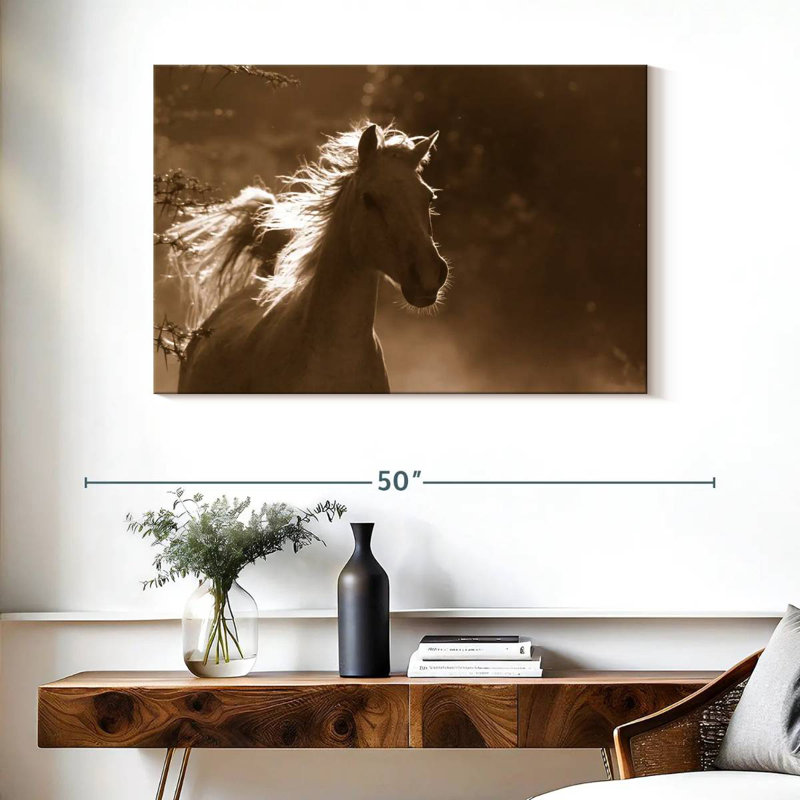Cheval arabe sauvage Brampt, H 26 po x l 39 po