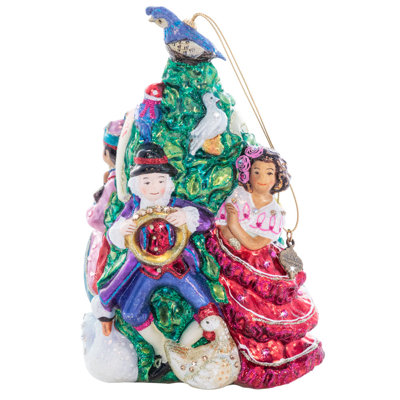7'' Handmade Glass Holiday Shaped Ornament