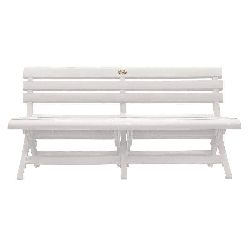 Banc de jardin en plastique Westport, Blanc