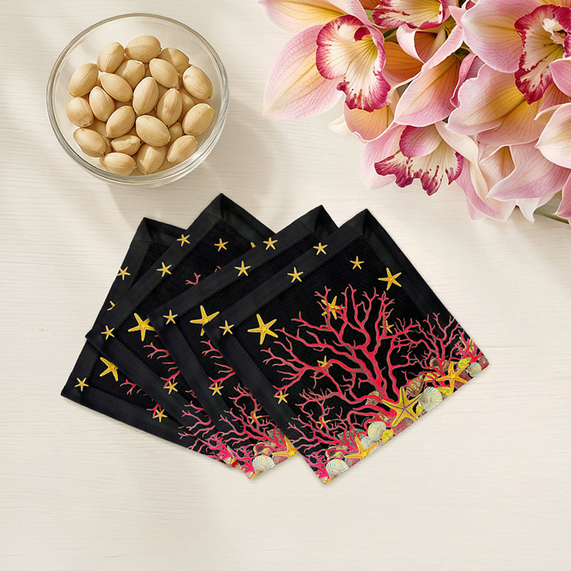 Square Napkins, Black