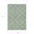 3' X 5' Green And Ivory Geometric Washable Indoor Outdoor Area Rug