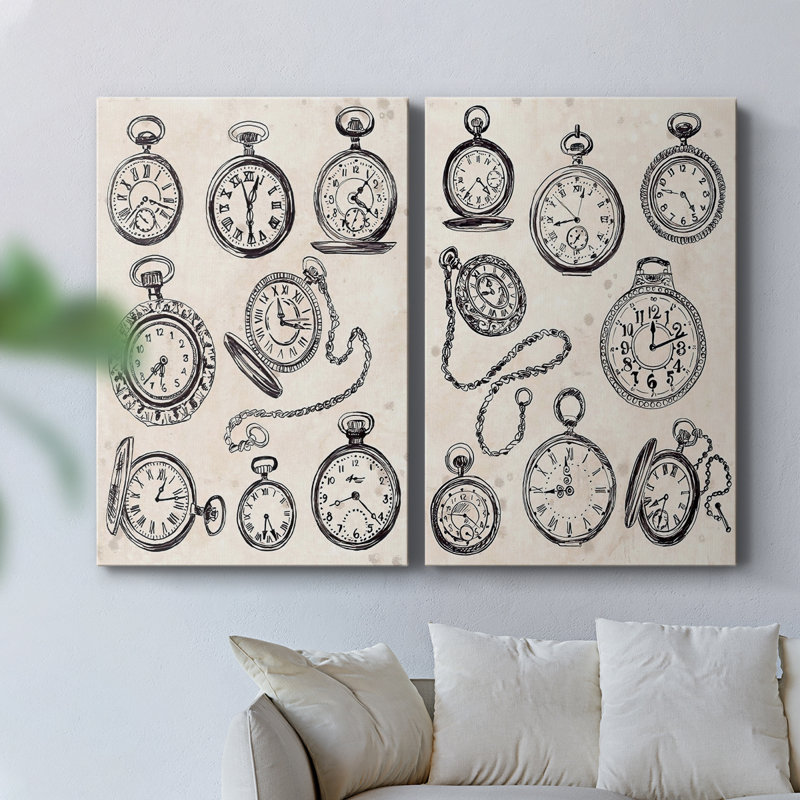 Toile tendue avec croquis I-Premium Gallery - prêt à accrocher, H 27 po x l 18 po