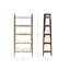 Bibliothèque à 5 tablettes de style Mid-Century avec base en bois massif et détails élégants-125282909