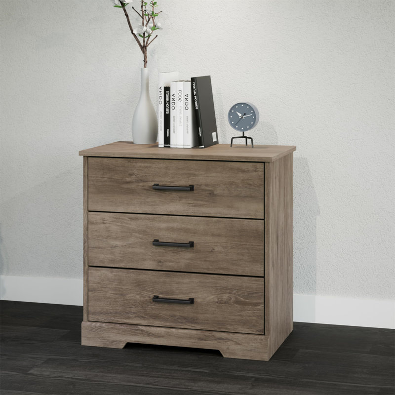 Sholanda 3 - Drawer End Table, Rustic Brown