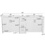 Ensemble de meuble-lavabo double 84 po avec 3 tablettes réglables et 3 tiroirs-1755584070