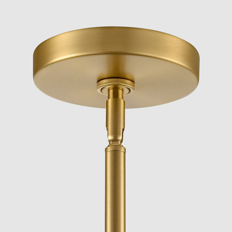 Lustre linéaire moderne à 2 lumières avec abat-jour en laiton