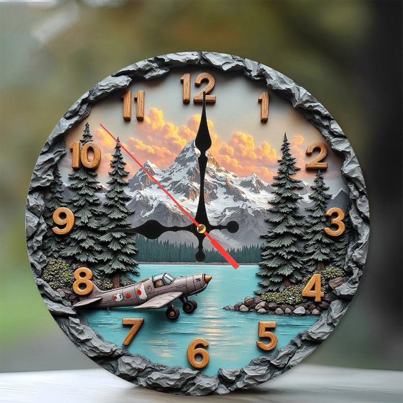 Horloge murale Mountain Lake