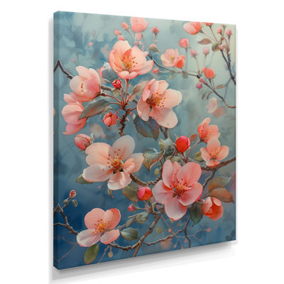  «Rose Apple Blossom Tender Bloom - Art mural de salon Apple Blossom