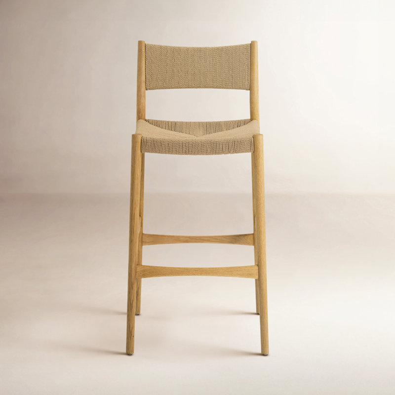 Tabouret de bar et de comptoir Buffolino, Brun, Tabouret de comptoir (siège d'une hauteur de 26 p