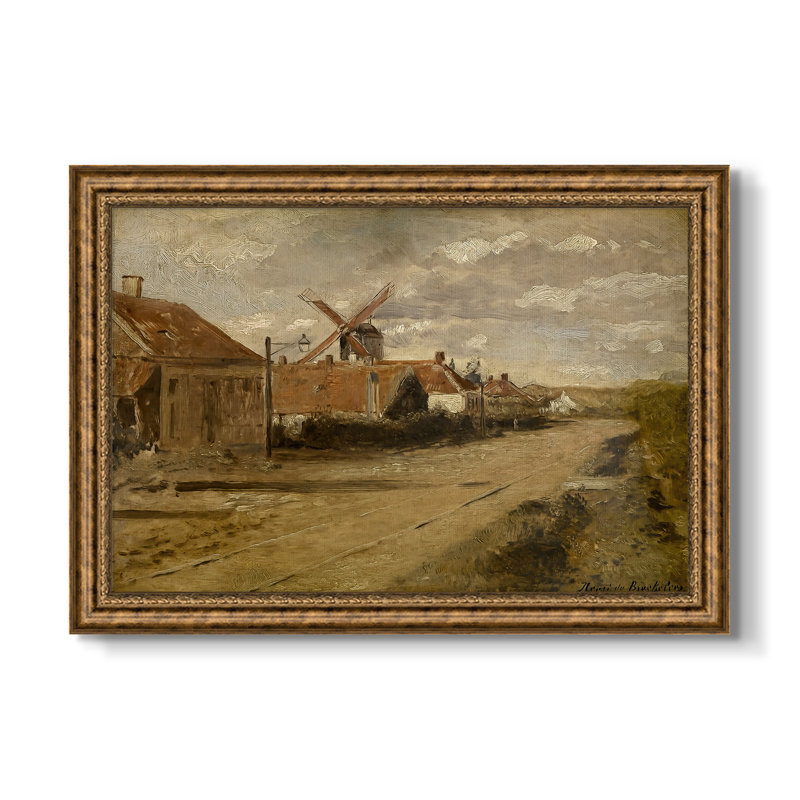 Le moulin de Kiel (Demolen van het Kiel), v. 1885-1888-Henri de Braekeleer-Toile encadrée personnalisée, 20x28 INNER SIZE