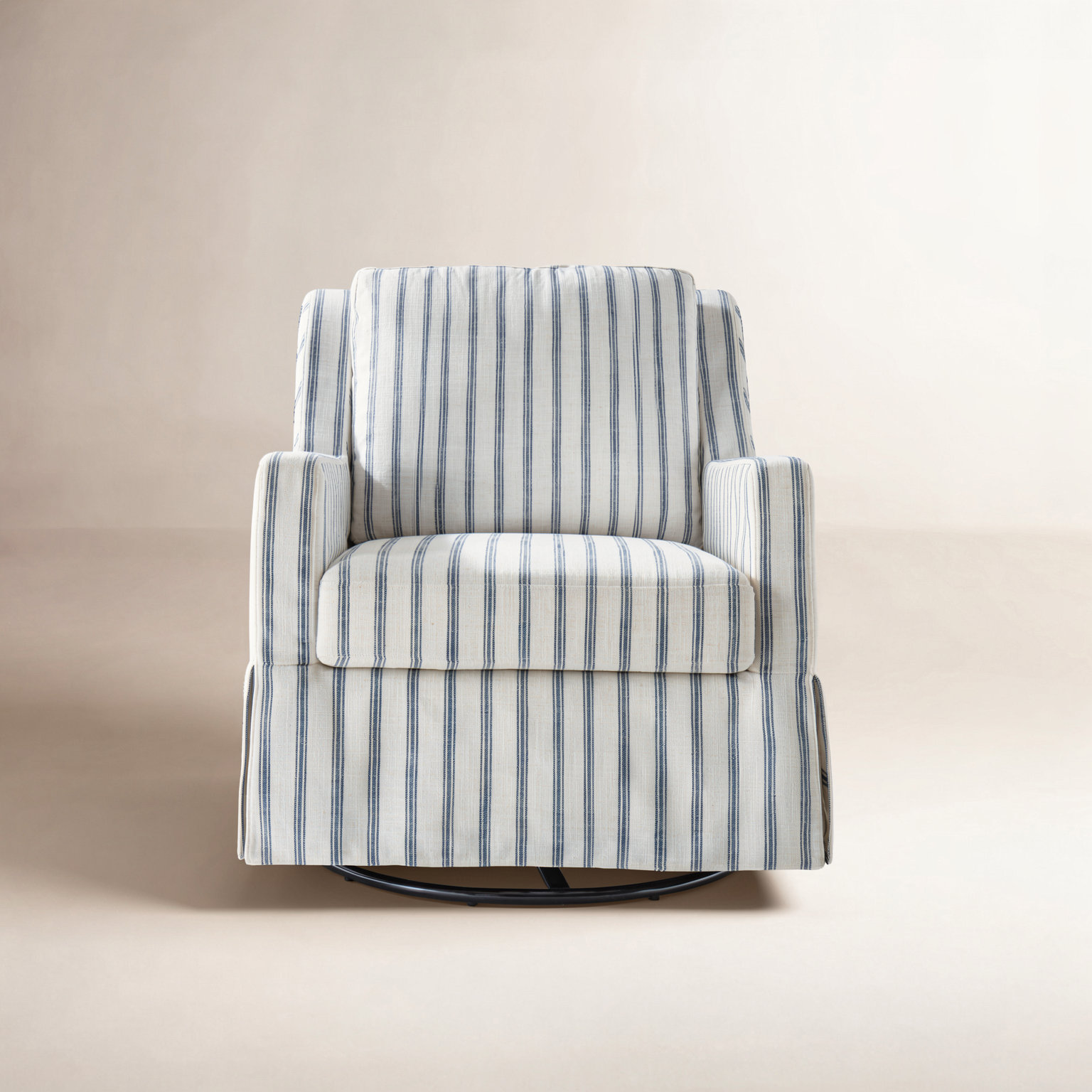 Lillie Swivel Rocking Armchair, Navy