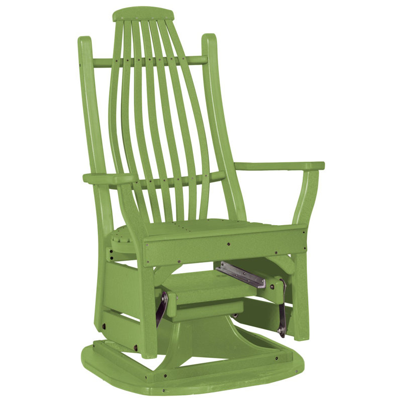 Fauteuil coulissant en bois cintré, Vert lime