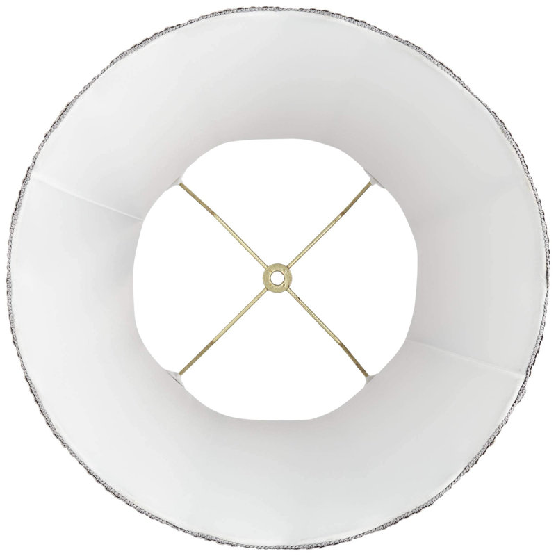 Morell Medium Scallop Bell Lamp Shade 10" Top X 16" Bottom X 15" High X 16" Slant (Spider) Replacement With Harp And Finial - Springcrest