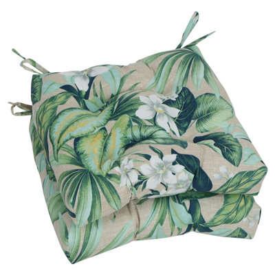 16-Inch Square Outdoor Tufted Chair Cushions (Set Of 2)