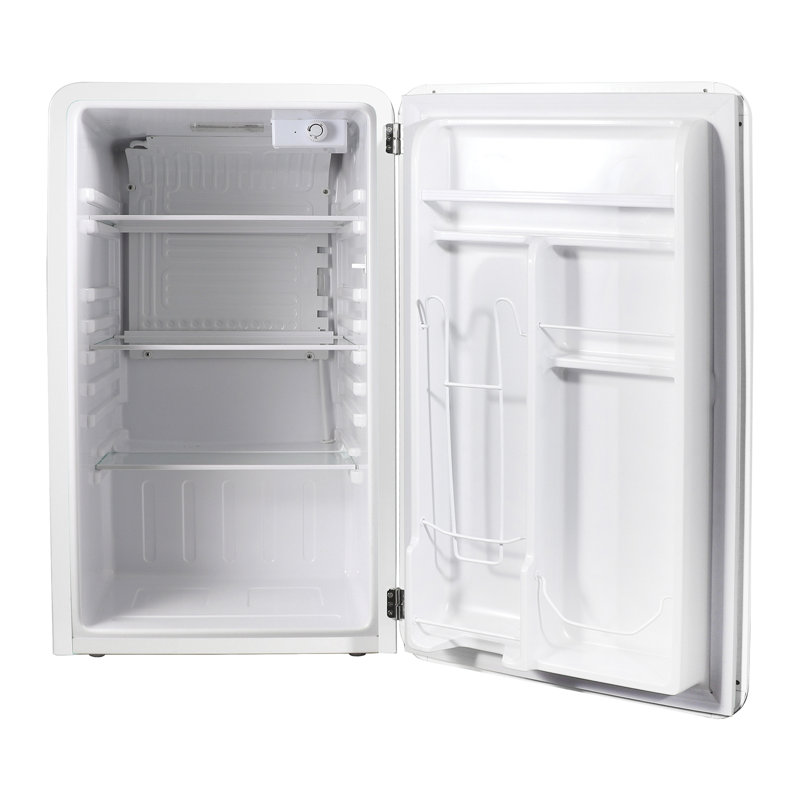 Compact Gray and Black Portable Car Refrigerator with Smart Features