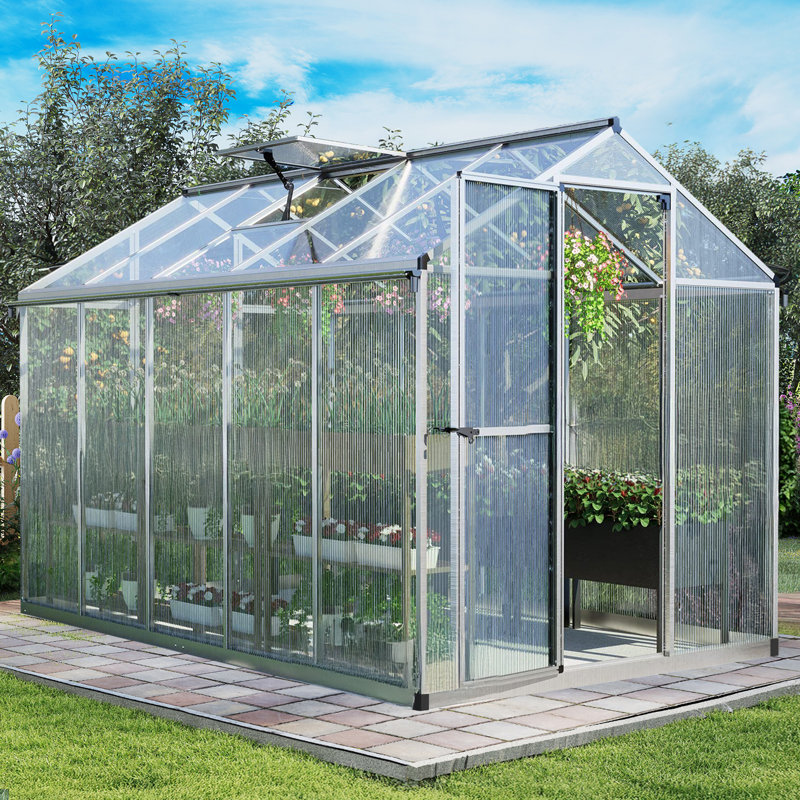 Walk-In Greenhouse, Silver, 6' W x 10' D
