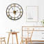 Simple Skeleton Metal Numerals Wall Clock with Hands-1959976146
