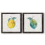Happy Lemon - Ensemble de 2 peintures sur toile encadrées-1610254291-1610254252