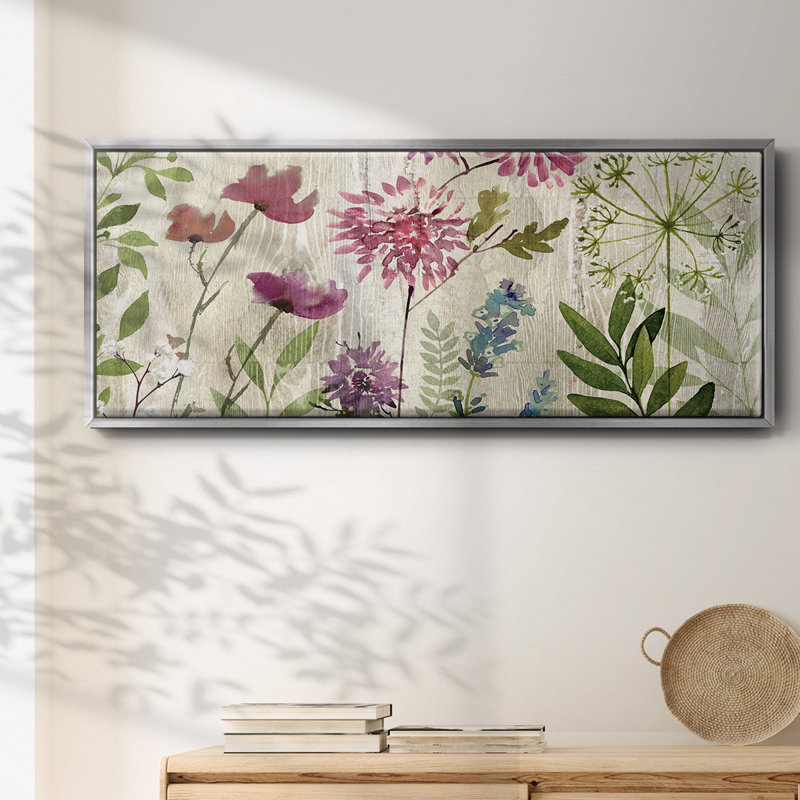 Meadow Flowers II - toile encadrée, H 12 po x l 30 po