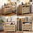 Rattan Nightstand With 2 Drawers,26''Farmhouse Bedside Table-1838655193-1838655192