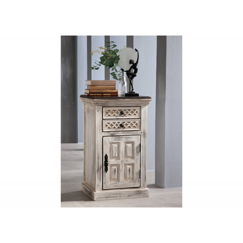 Castle 45cm W Solid Wood Bedside Table