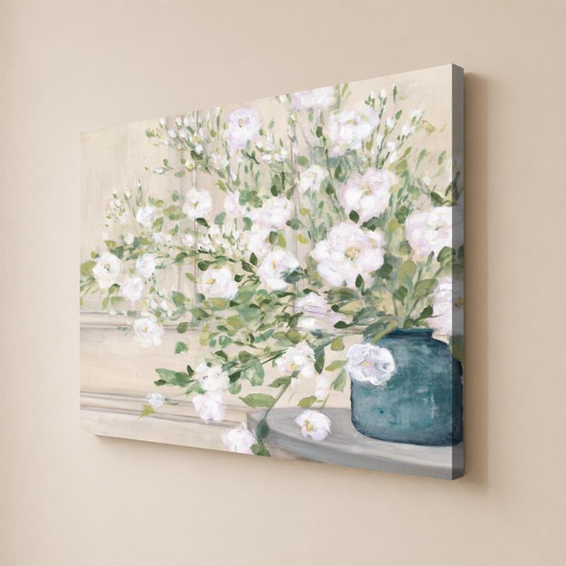 «White Bouquet» par Julia Purinton - Impression sur toile, H 36 po x l 48 po, Toile tendue, Ne s’applique pas