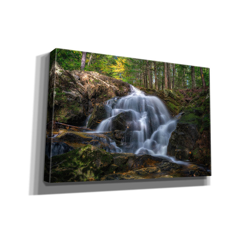 Toile épique Graffiti «Waterfall In The Woods» par Rick Berk, 60 po x 40 po
