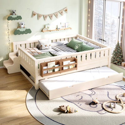 Full With Built-In Bookshelves And Small Staircase, High-Quality Safety Rails