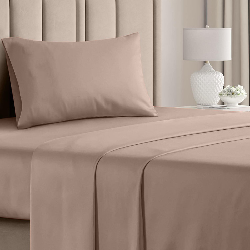  Ensemble de draps en rayonne de bambou 4 pièces Premium Luxury, Ensemble de draps pour taille de lit simple TG ave