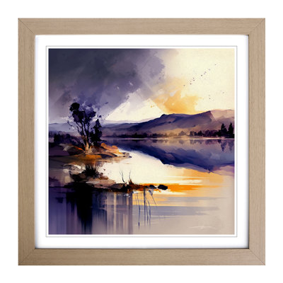 Lake Gestural Art No.1 - Framed Print