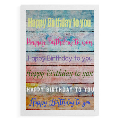 Birthday Song -Canvas Print Only - NOT FRAMED