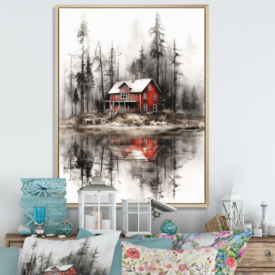 " Red And Gray Lakehouse II "