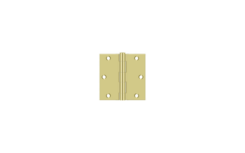 Steel Hinge, Polished Brass