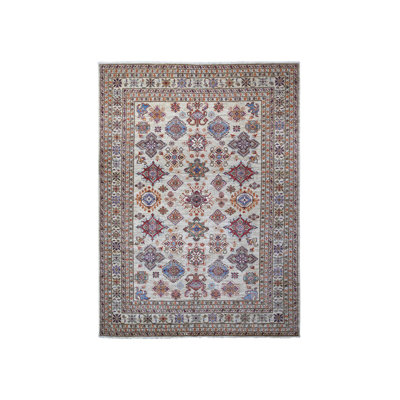Tapis oriental en laine noué à la main super Kazak 9 pi x 12 pi 3 po AC7DD2FB7938436292D2EA661976AE49