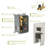 Lsi 16-inch Square Ceiling Mount Dual Shower Head System With Handheld, Brushed Nickel, Stainless Steel, Rain Shower, Pressure Balanced Valve