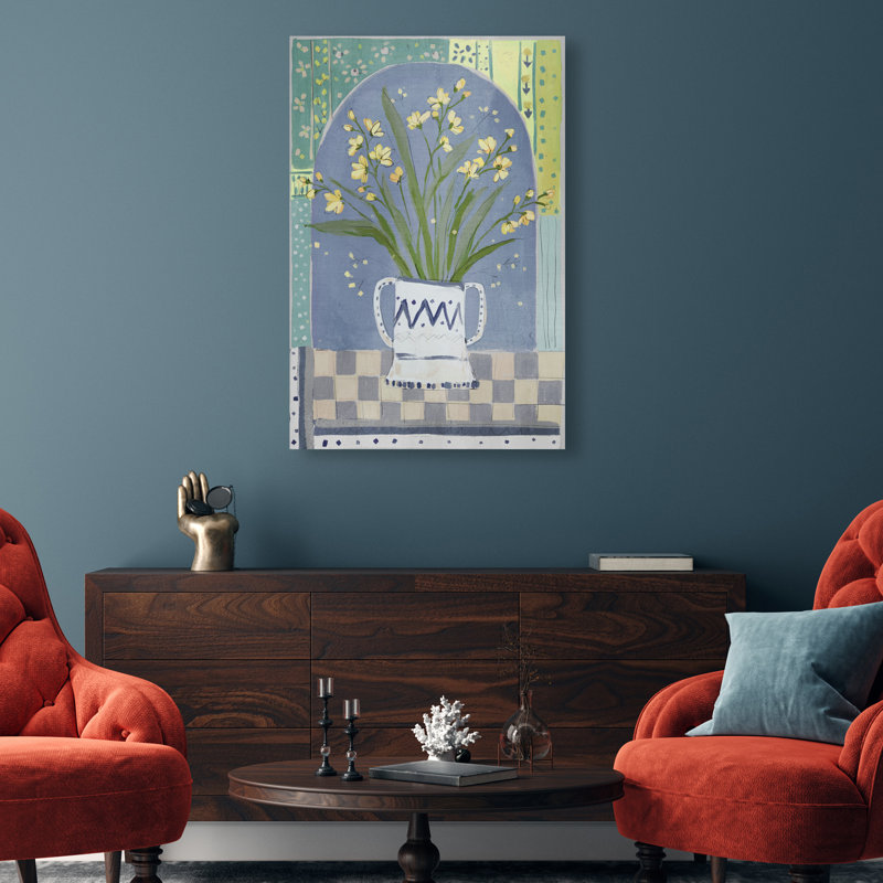 Daylilies In A Vase Print by Oliver Gal, 30"H x 20"W, Gallery Wrapped
