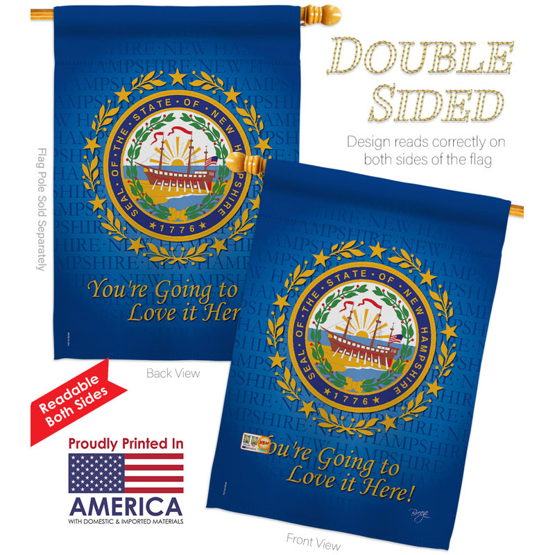 Double Sided 40'' H x 28'' W Polyester House Flag