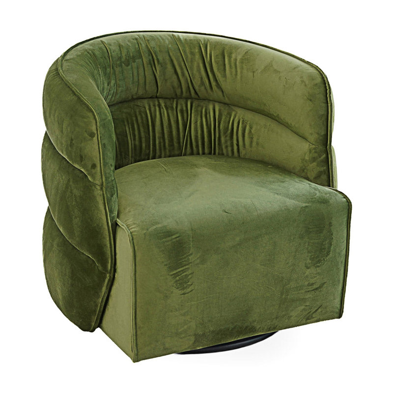 Chaise pivotante rembourrée, Vert