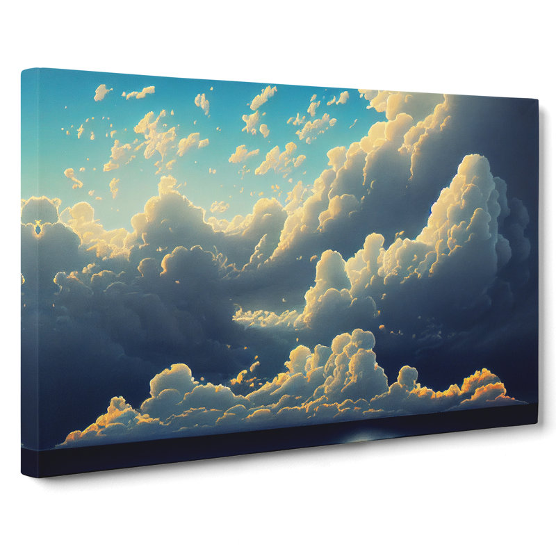 Bright Cloudy Sky - Wrapped Canvas, 35cm H x 50cm W x 3cm D