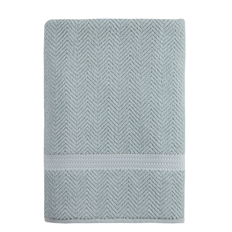 Vandewa Plush Jacquard Bath Sheet, Light Aqua