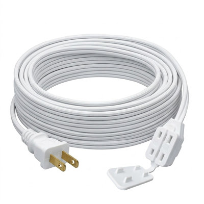 3 Ft. 2-prong White Extension Cord