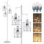Lampe sur pied 3 lumières, à intensité variable avec interrupteur au pied, cages suspendues industrielles, ampoules DEL incluses-1791500160-1764474960