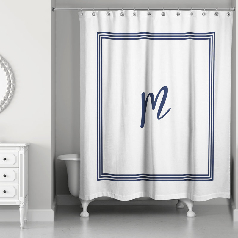 Rideau de douche simple , M, Bleu marine