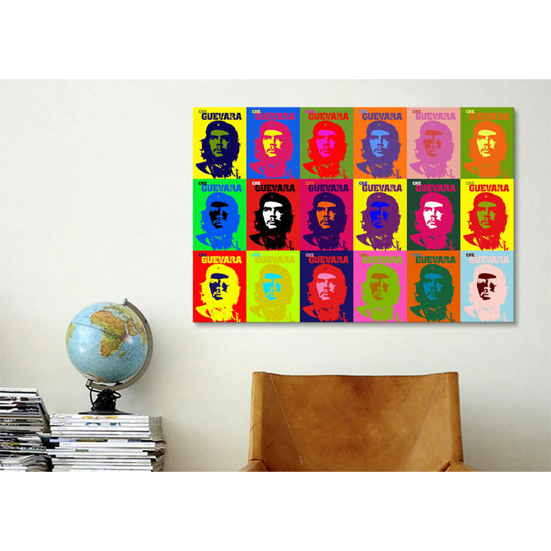 Che Guevara Pop Painting Print on Canvas, 12" H x 18" W x 0.75" D
