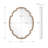 35" Scalloped Gold Wall Mirror