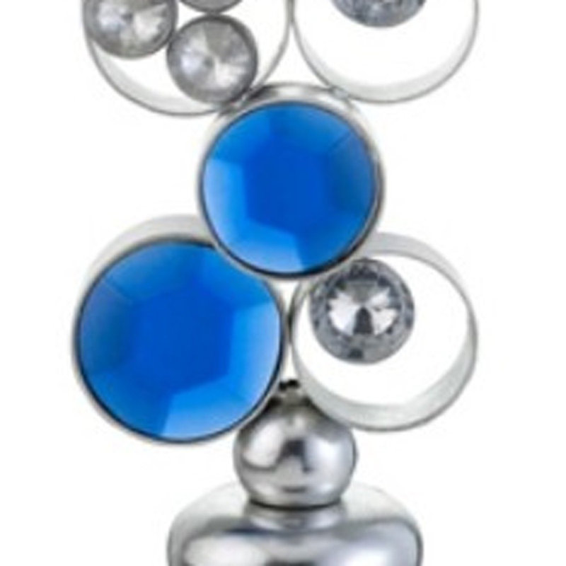 Bougeoir Florez, H 20,5 po x l 7 po x P 7 po, Argent