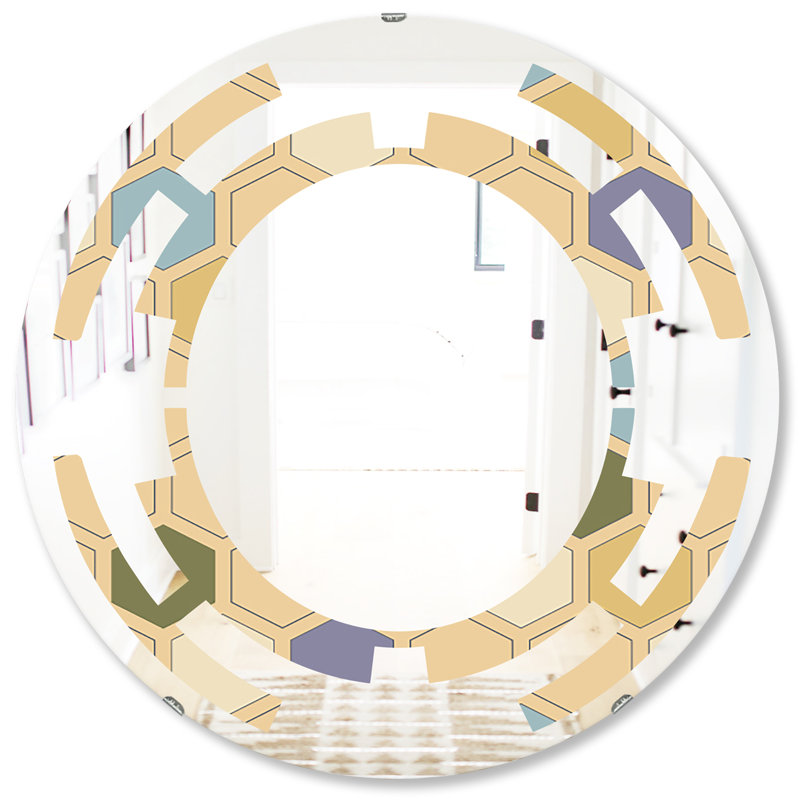 Miroir mural Hexagon, H 31,5 po x l po
