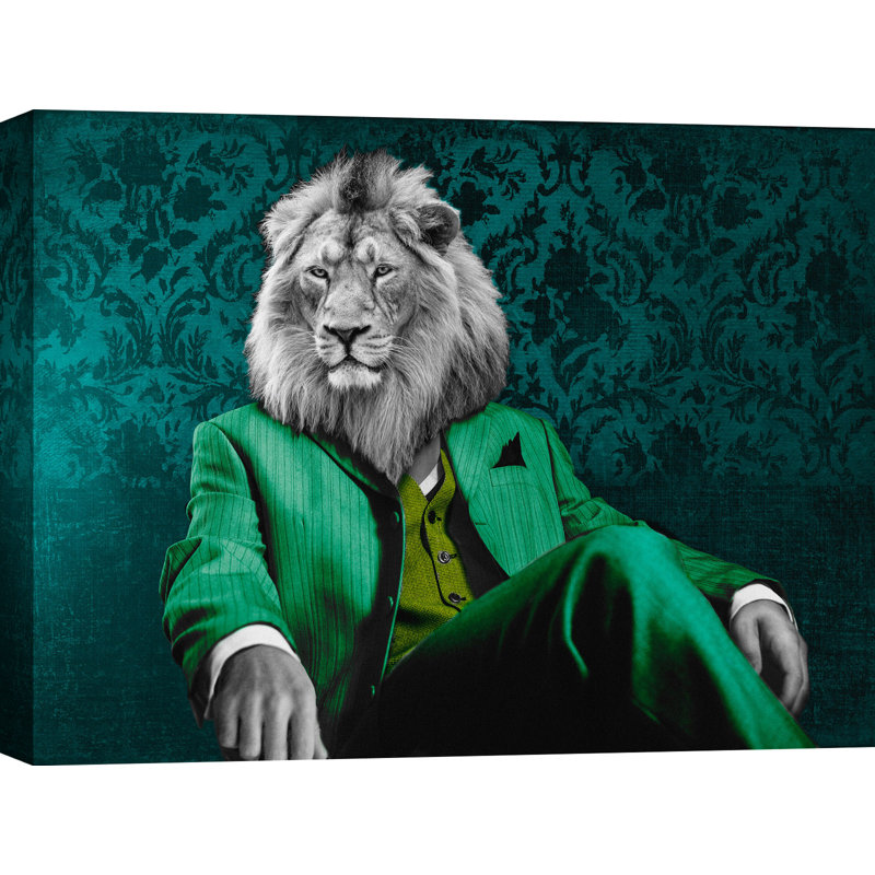 3AP5610 Pensive Leader (Pop Version) by VizLab - Wrapped Canvas Art Prints, 60cm H x 80cm W x 4cm D