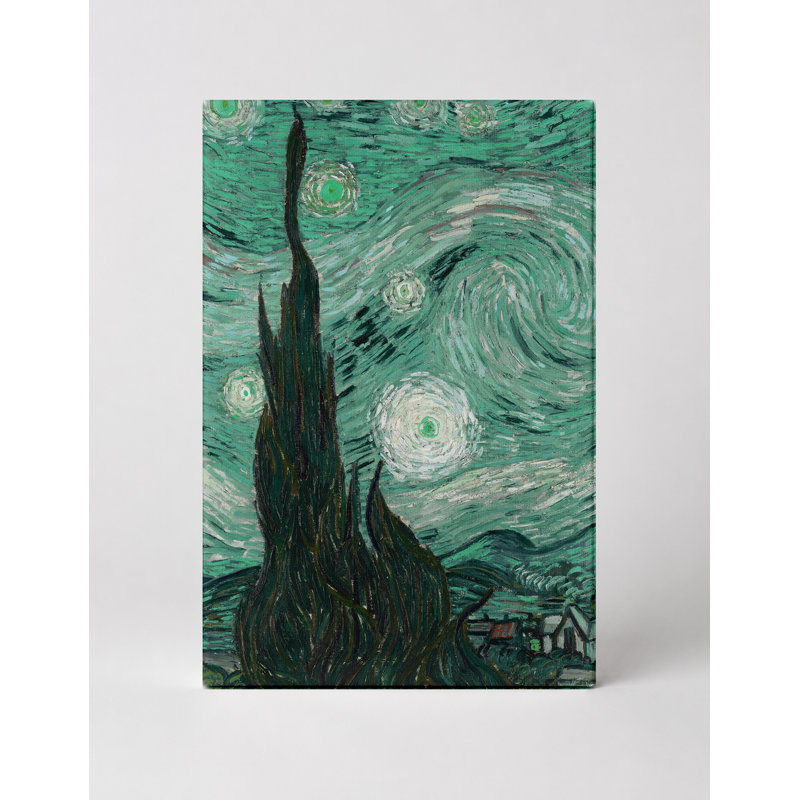 La nuit étoilée (1889) - Portrait, art mural sur toile, 12" W x 18" H